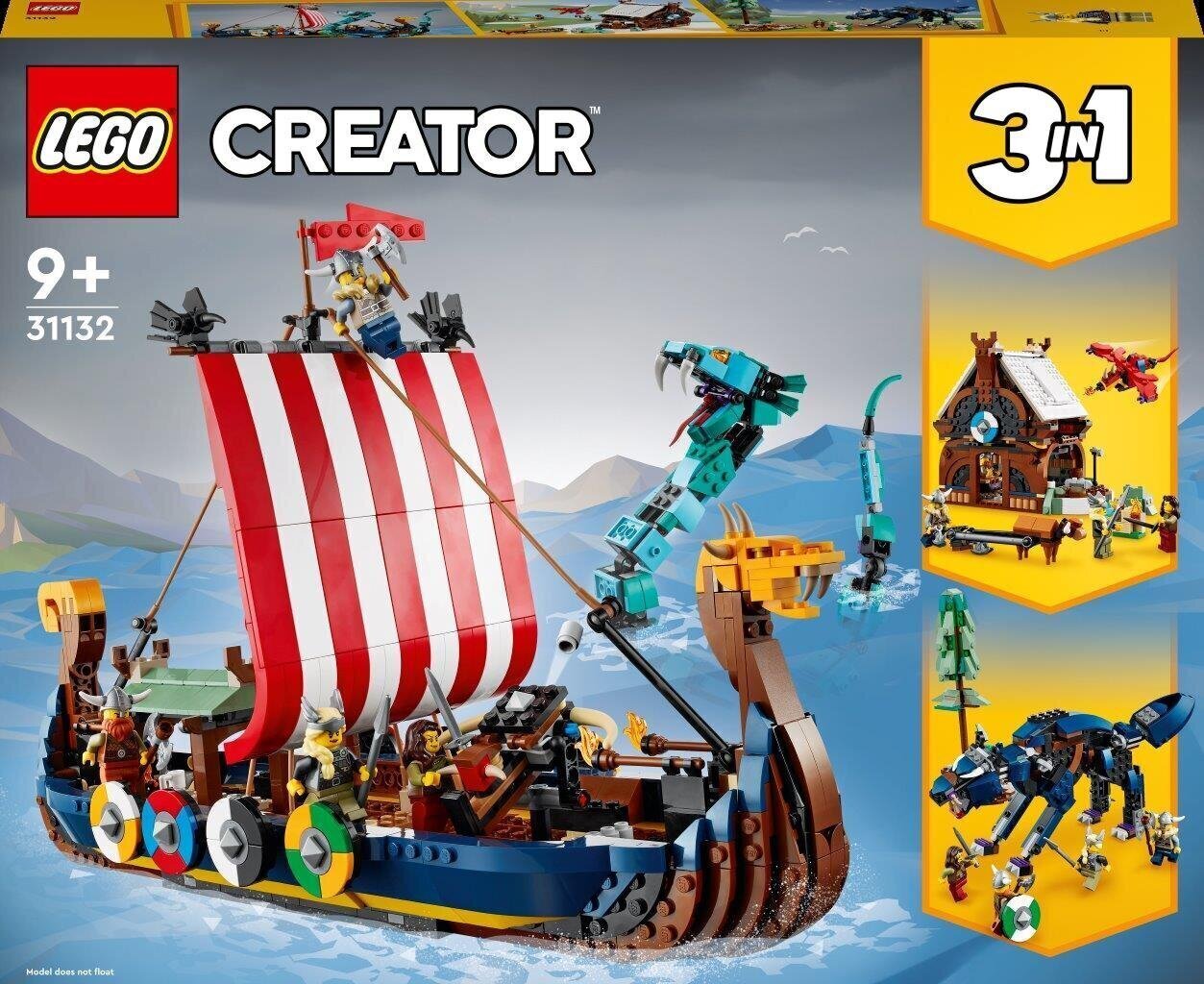 31132 LEGO® Creator Viikingilaev ja Midgardi madu цена и информация | Klotsid ja konstruktorid | kaup24.ee