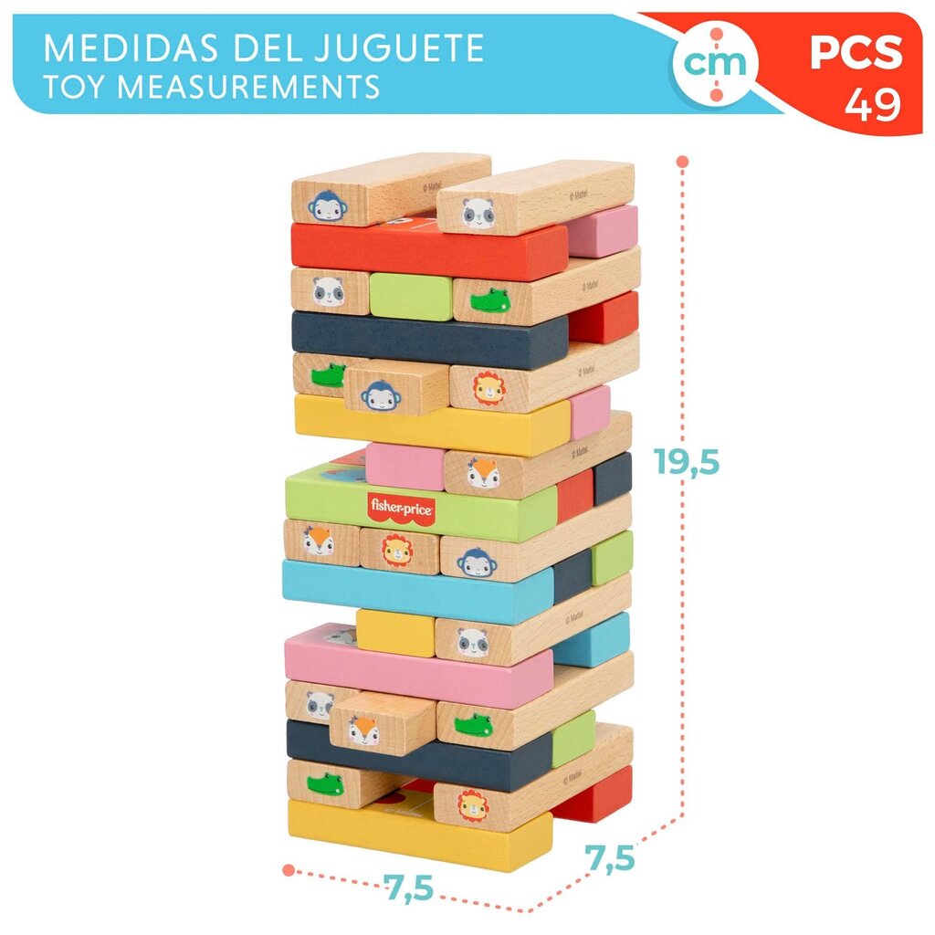 Puidust lauamäng Fisher-Price Woomax, 49 tk цена и информация | Lauamängud ja mõistatused | kaup24.ee