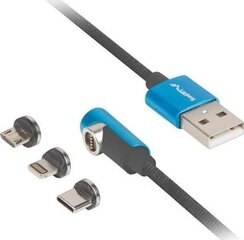 Lanberg USB - Micro-USB/Lightning/USB-C, 1m hind ja info | Mobiiltelefonide kaablid | kaup24.ee