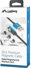 Lanberg USB - Micro-USB/Lightning/USB-C, 1m цена и информация | Кабели для телефонов | kaup24.ee