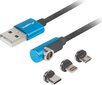 Lanberg USB - Micro-USB/Lightning/USB-C, 1m цена и информация | Mobiiltelefonide kaablid | kaup24.ee