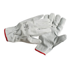 Кожаные рабочие перчатки из выворотки цена и информация | Рабочие перчатки | kaup24.ee
