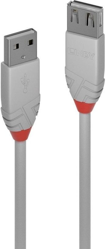 CABLE USB2 TYPE A 0.2M/ANTHRA 36710 LINDY цена и информация | Mobiiltelefonide kaablid | kaup24.ee