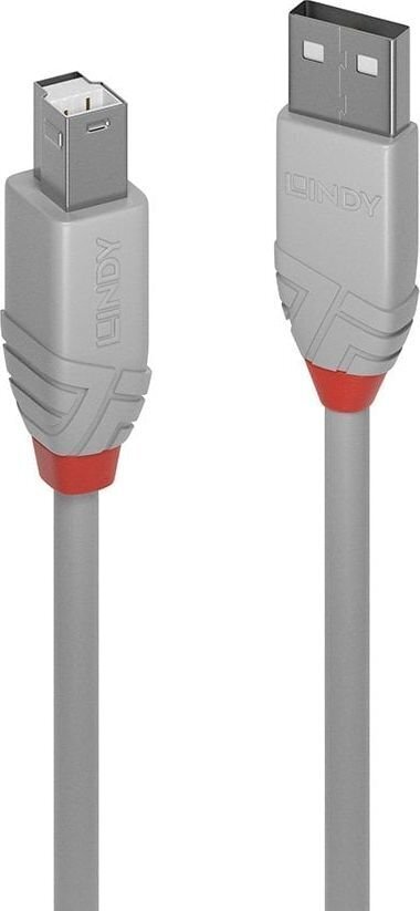 CABLE USB2 A-B 1M/ANTHRA GREY 36682 LINDY цена и информация | Mobiiltelefonide kaablid | kaup24.ee