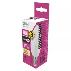 LED lamp E14 230V 6W 470lm, Classic Candle, soe valge, 2700K, Emos hind ja info | Emos Sanitaartehnika, remont, küte | kaup24.ee