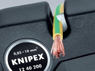 Профессиональные кусачки для снятия изоляции Knipex 12 40 200, 0.03-10 мм² цена и информация | Механические инструменты | kaup24.ee