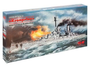 Liimitav mudel ICM S.003 "Kronprinz", WWI German Battleship 1/350 hind ja info | Liimitavad mudelid | kaup24.ee