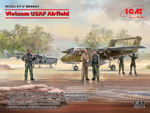 Liimitav mudel ICM DS4803 Vietnam USAF Airfield (Cessna O-2A, OV-10А Bronco, US Pilots & Ground Personnel (Vietnam War) (5 figures)) 1/48 цена и информация | Склеиваемые модели | kaup24.ee