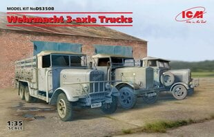 Модель для склеивания ICM DS3508 Wehrmacht 3-axle Trucks (Henschel 33D1, Krupp L3H163, LG3000) 1/35 цена и информация | Склеиваемые модели | kaup24.ee