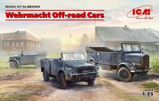 Kokkupandav mudel ICM DS3503 Wehrmacht Off-road Cars (Kfz.1, Horch 108 Typ 40, L1500A) 1/35 цена и информация | Склеиваемые модели | kaup24.ee