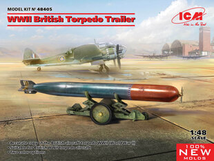 Сборная модель ICM 48405 WWII British Torpedo Trailer 1/48 цена и информация | Склеиваемые модели | kaup24.ee