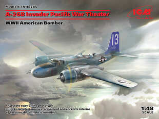 Kokkupandav mudel ICM 48285 A-26В Invader Pacific War Theater, WWII American Bomber 1/48 цена и информация | Склеиваемые модели | kaup24.ee