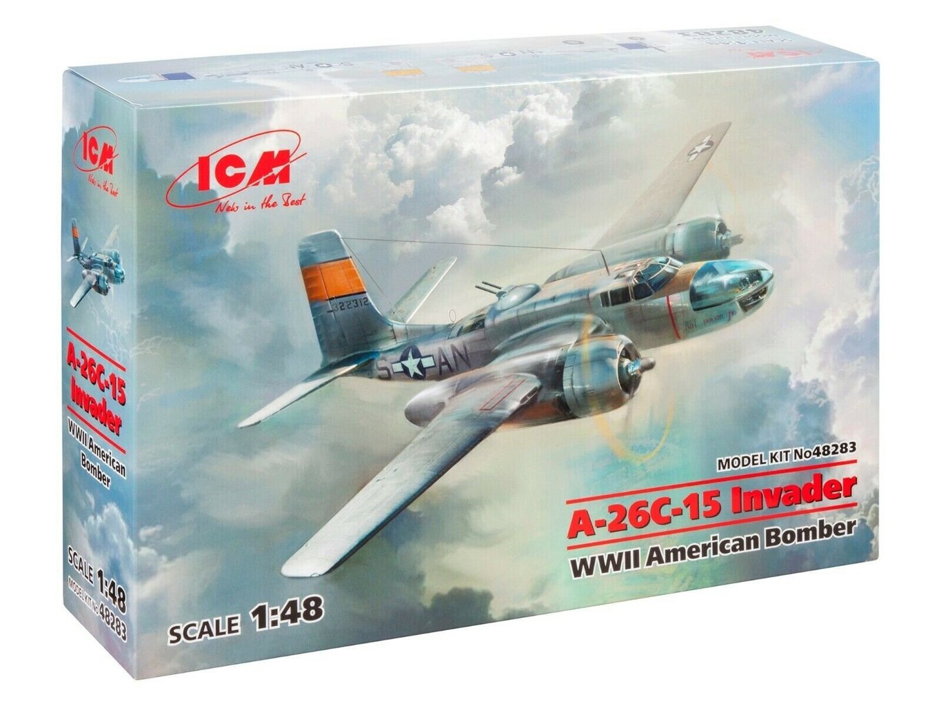 Kokkupandav mudel ICM 48283 A-26С-15 Invader, WWII American Bomber 1/48 hind ja info | Liimitavad mudelid | kaup24.ee