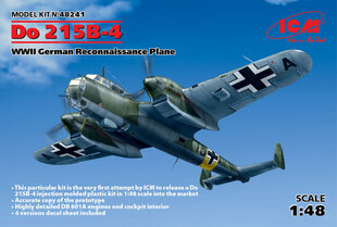 Сборная модель ICM 48241 Do 215 B-4, WWII German Reconnaissance Plane 1/48 цена и информация | Склеиваемые модели | kaup24.ee