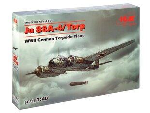 Сборная модель ICM 48236 Ju 88A-4 Torp/A-17, WWII German Torpedo Plane 1/48 цена и информация | Склеиваемые модели | kaup24.ee