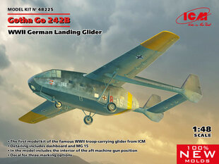 Kokkupandav mudel ICM 48225 Gotha Go 242B, WWII German Landing Glider 1/48 цена и информация | Склеиваемые модели | kaup24.ee