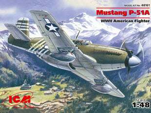 Kokkupandav mudel ICM 48161 Mustang P-51A, WWII American Fighter 1/48 цена и информация | Склеиваемые модели | kaup24.ee