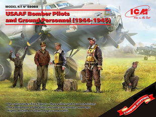 Kokkupandav mudel ICM 48088 USAAF Bomber Pilots and Ground Personnel (1944-1945) 1/48 цена и информация | Склеиваемые модели | kaup24.ee