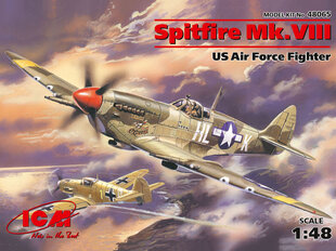 Kokkupandav mudel ICM 48065 Spitfire Mk.VIII, WWII USAAF Fighter 1/48 hind ja info | Liimitavad mudelid | kaup24.ee