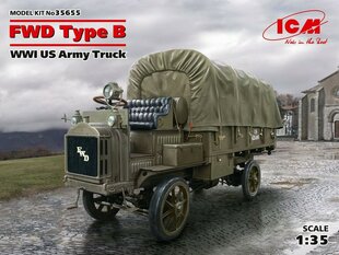 Сборная модель ICM 35655 FWD Type B, WWI US Army Truck 1/35 цена и информация | Склеиваемые модели | kaup24.ee