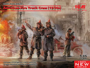 Kokkupandav mudel ICM 35622 American Fire Truck Crew (1910s) 1/35 hind ja info | Liimitavad mudelid | kaup24.ee