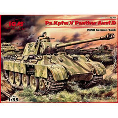 Kokkupandav mudel ICM 35361 Pz.Kpfw.V Panther Ausf.D, WWII German Tank 1/35 цена и информация | Склеиваемые модели | kaup24.ee