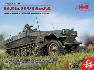 Kokkupandav liimitav mudel ICM 35101 Sd.Kfz.251/1 Ausf.A, Saksa soomustransportöör II maailmasõjast 1/35 цена и информация | Склеиваемые модели | kaup24.ee