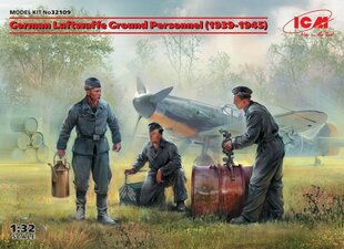Kokkupandav mudel ICM 32109 German Luftwaffe Ground Personnel (1939-1945) (3 figures) 1/32 hind ja info | Liimitavad mudelid | kaup24.ee