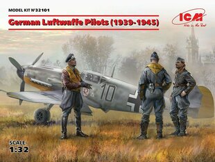 Kokkupandav mudel ICM 32101 German Luftwaffe Pilots (1939-1945) (3 kujukest) 1/32 hind ja info | Liimitavad mudelid | kaup24.ee