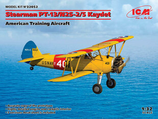 Сборная модель ICM 32052 Stearman PT-13/N2S-2/5 Kaydet, American Training Aircraft 1/32 цена и информация | Склеиваемые модели | kaup24.ee