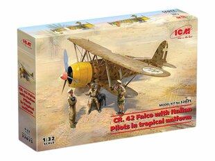 Kokkupandav mudel ICM 32025 CR. 42 Falco with Italian Pilots in tropical uniform 1/32 hind ja info | Liimitavad mudelid | kaup24.ee