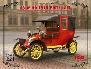 Сборная модель ICM 24030 Type AG 1910 Paris Taxi 1/24 цена и информация | Склеиваемые модели | kaup24.ee