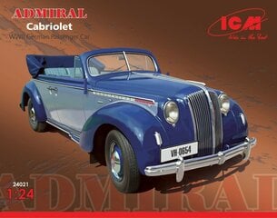 Сборная модель для склеивания ICM 24021 Admiral Cabriolet, немецкий легковой автомобиль времен Второй мировой войны 1/24 цена и информация | Склеиваемые модели | kaup24.ee