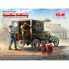 Сборная модель ICM 24019 Gasoline Delivery, Model T 1912 Delivery Car with American Gasoline Loaders 1/24 цена и информация | Склеиваемые модели | kaup24.ee