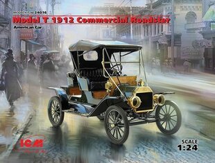 Сборная модель ICM 24016 Model T 1912 Commercial Roadster, American Car 1/24 цена и информация | Склеиваемые модели | kaup24.ee