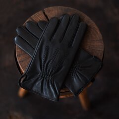 Кожаные перчатки Art of Polo rk21384-2, черные цена и информация | Мужские шарфы, шапки, перчатки | kaup24.ee