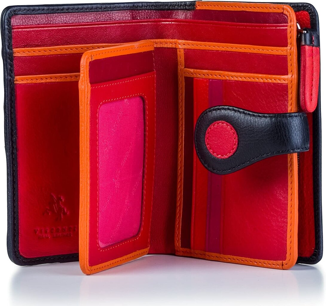 Naiste nahast rahakott Visconti P1, punane hind ja info | Naiste rahakotid | kaup24.ee