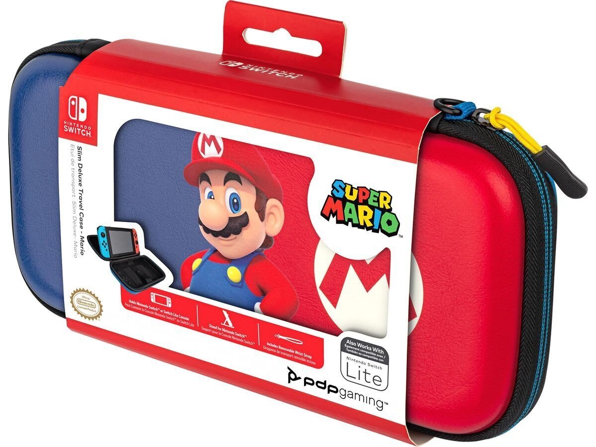 PDP Nintendo Switch Mario Slim Travel Deluxe case hind ja info | Mängukonsoolide lisatarvikud | kaup24.ee