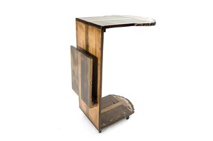 Стол на колесиках Floriane Garden Tamela, коричневый цена и информация | Журнальные столики | kaup24.ee