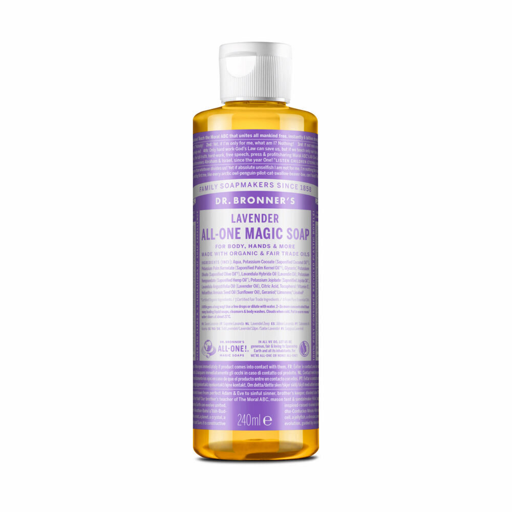 Orgaaniline vedelseep Dr. Bronner's Lavender, 18-ühes, lavendel, 240 ml hind ja info | Seebid | kaup24.ee