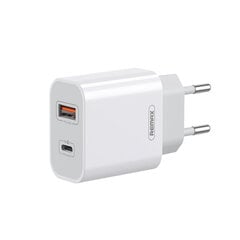 Комплект быстрого зарядного устройства REMAX Surie 20W PD+QC RP-U68 (зарядное устройство USB - Type C + кабель Type C - Lightning) цена и информация | Зарядные устройства для телефонов | kaup24.ee