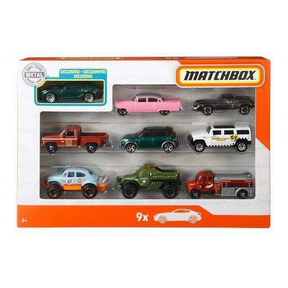 Üheksa auto komplekt Matchbox hind ja info | Poiste mänguasjad | kaup24.ee