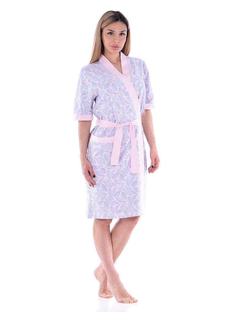 Naiste hommikumantel PH lehtedega, roosa цена и информация | Naiste hommikumantlid | kaup24.ee