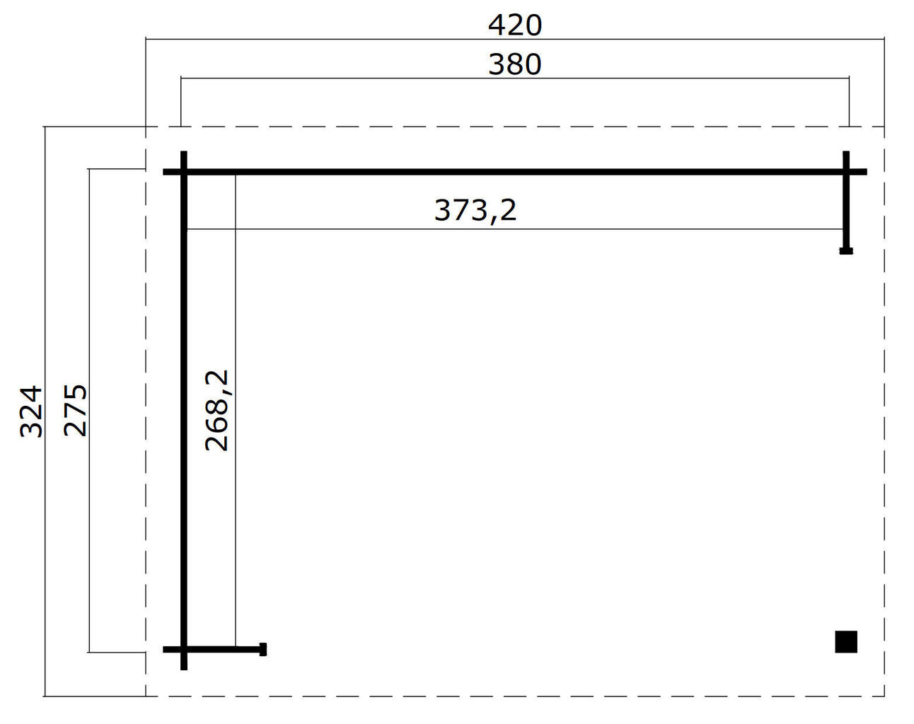 Katusealune Buffalo380 10,1 m² цена и информация | Kuurid ja aiamajad | kaup24.ee