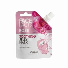 Rahustav ja niisutav geelmask roos 60ml Face Facts hind ja info | Näomaskid, silmamaskid | kaup24.ee