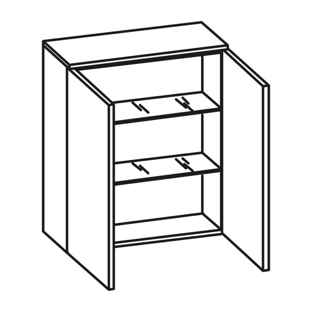 Ülemine vannitoakapp 312 valge läikega hind ja info | Vannitoakapid | kaup24.ee