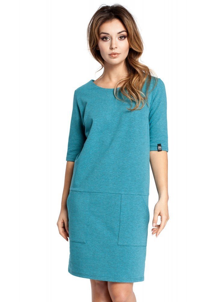Naiste kleit BE B033, helesinine hind ja info | Kleidid | kaup24.ee