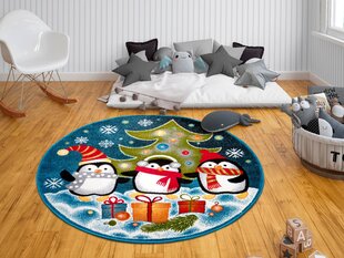 Hanse Kodu laste vaip Penguin Christmas, sinine, 133 cm hind ja info | Vaibad | kaup24.ee