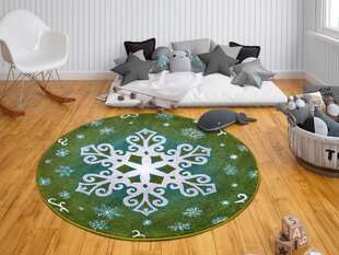Hanse Home laste vaip Christmas Snowflake, roheline, 133 cm hind ja info | Vaibad | kaup24.ee