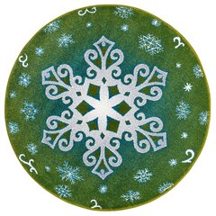 Детский коврик Hanse Home Christmas Snowflake, зеленый, 133 см цена и информация | Ковры | kaup24.ee